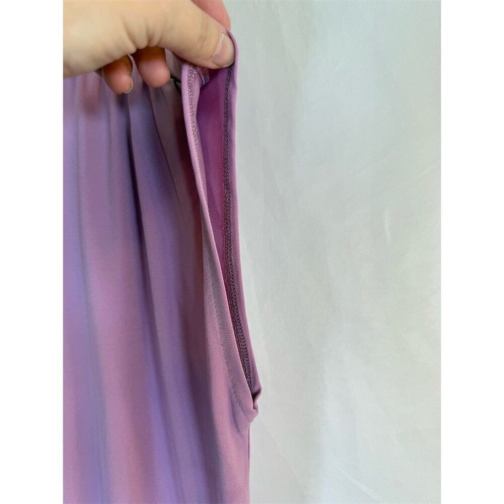 Ann Taylor Factory Blouse Womens Size M Purple V-Neck Peplum Top - Picture 6 of 8